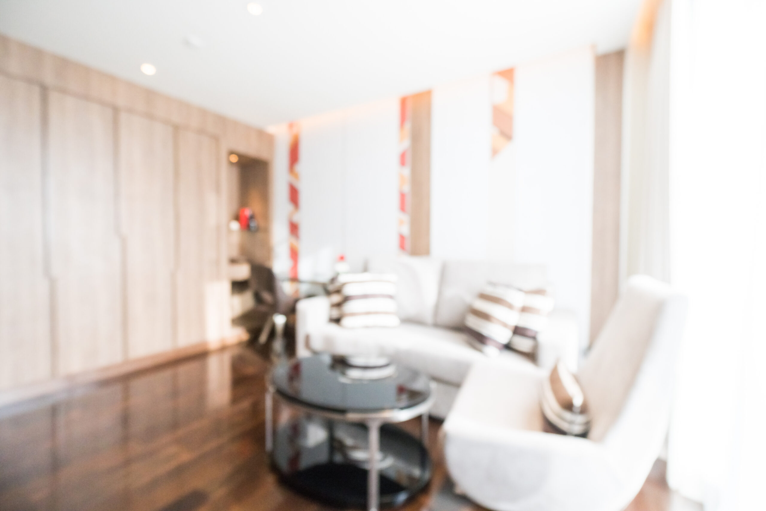 Abstract blur living room interior